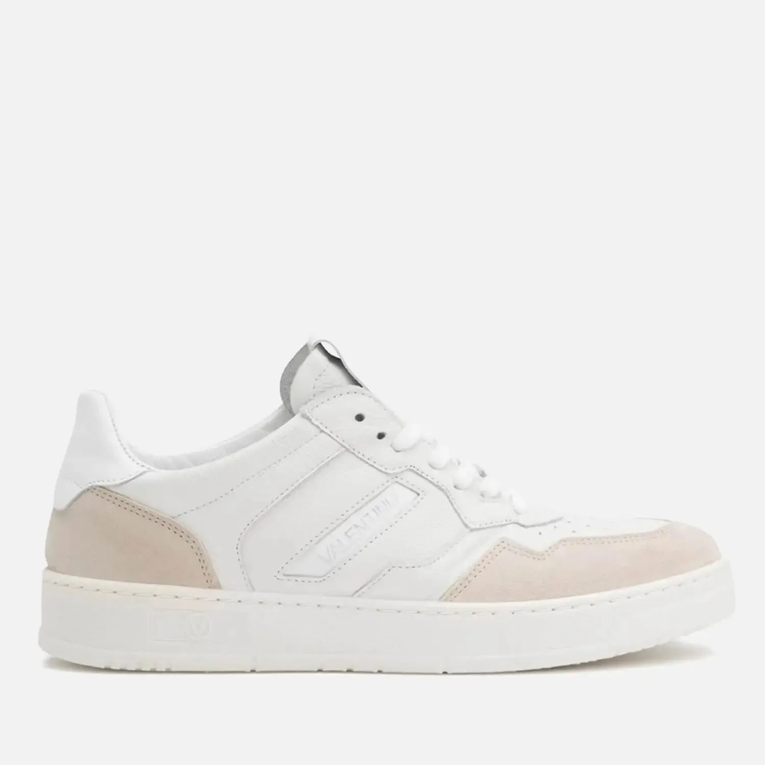 Valentino Men's Apollo Basket Leather and Suede Trainers
