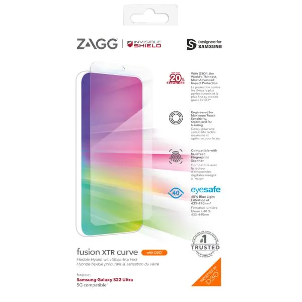 InvisibleShield Fusion XTR for Samsung Galaxy S22 Ultra