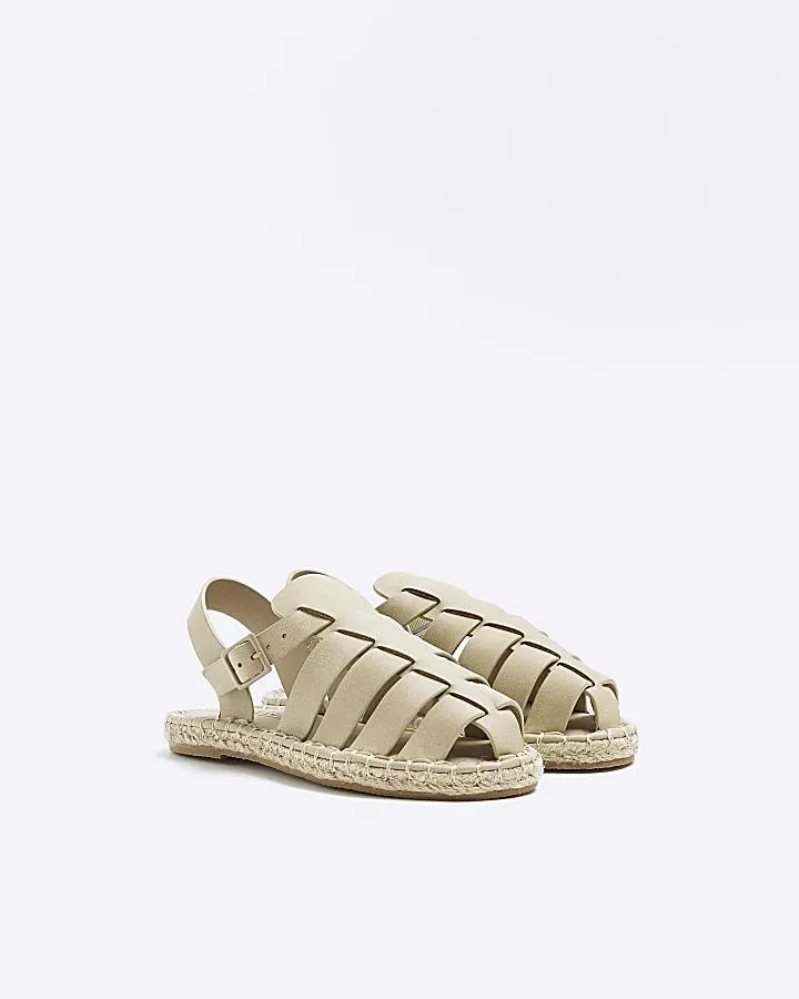 Boys beige fisherman espadrille sandals