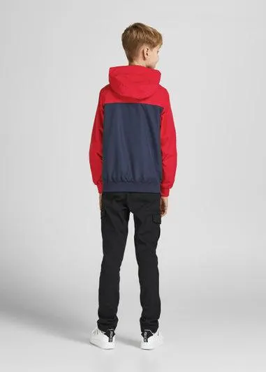 Jack & Jones Junior Red Blocki Hood Bomber Jacket (8-16yrs) - Age 12 Years