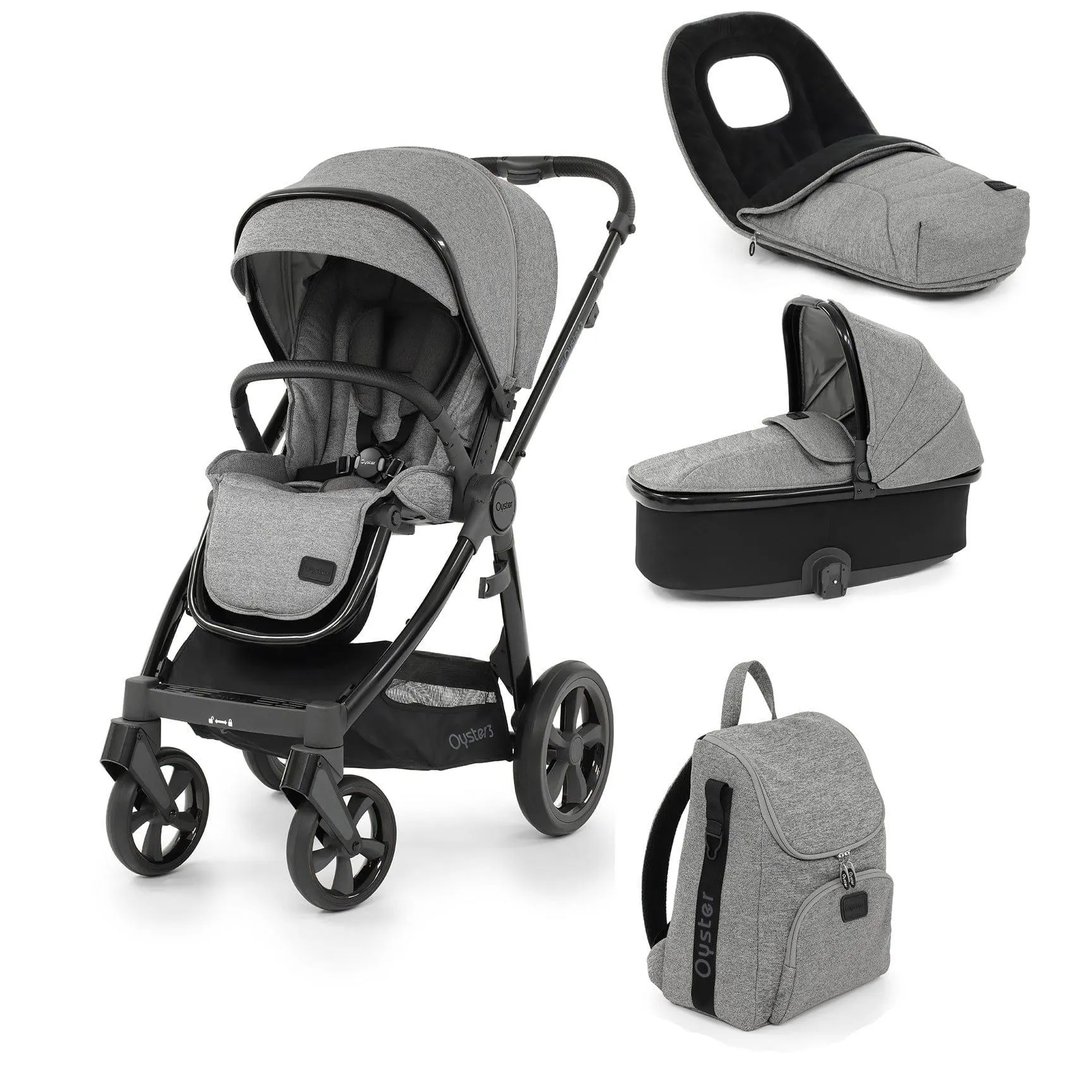 Babystyle Oyster 3 Pram & Pushchair 5 Piece Bundle Orion