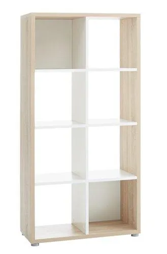 Room divider HALDAGER 8 shlv. oak/white