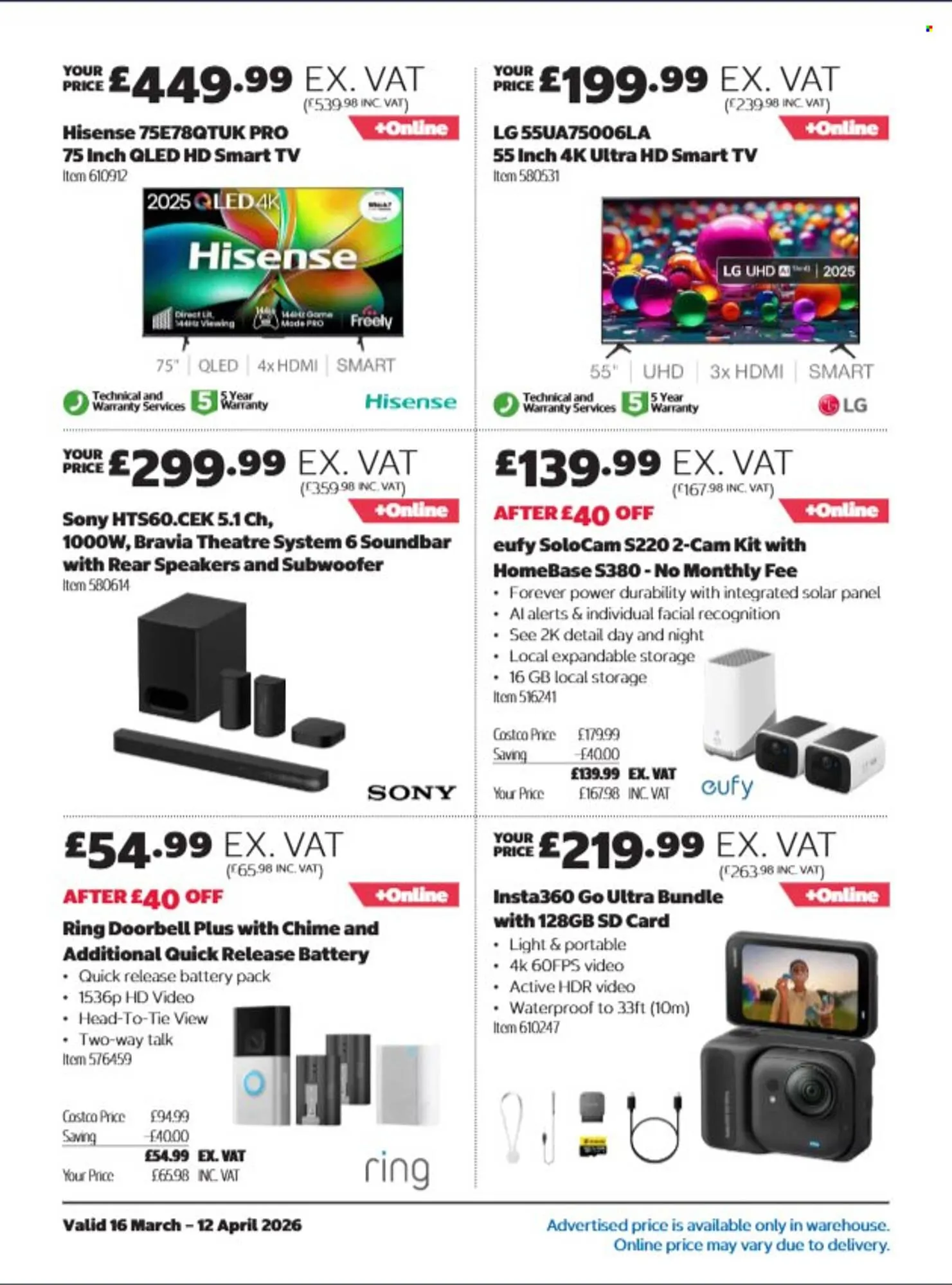 Costco leaflet from 16 March to 12 April 2026 - Catalogue Page 4