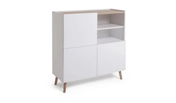Habitat Skandi 3 Door Sideboard - White Two Tone