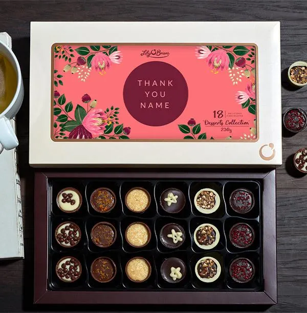 Personalised With Your Message Chocolates - Box of 18