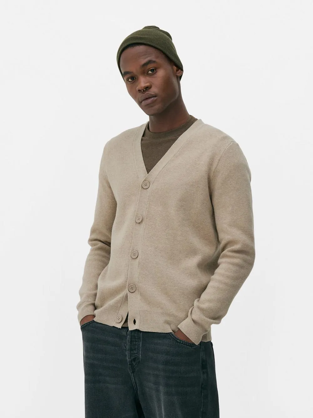 Knitted V-Neck Cardigan