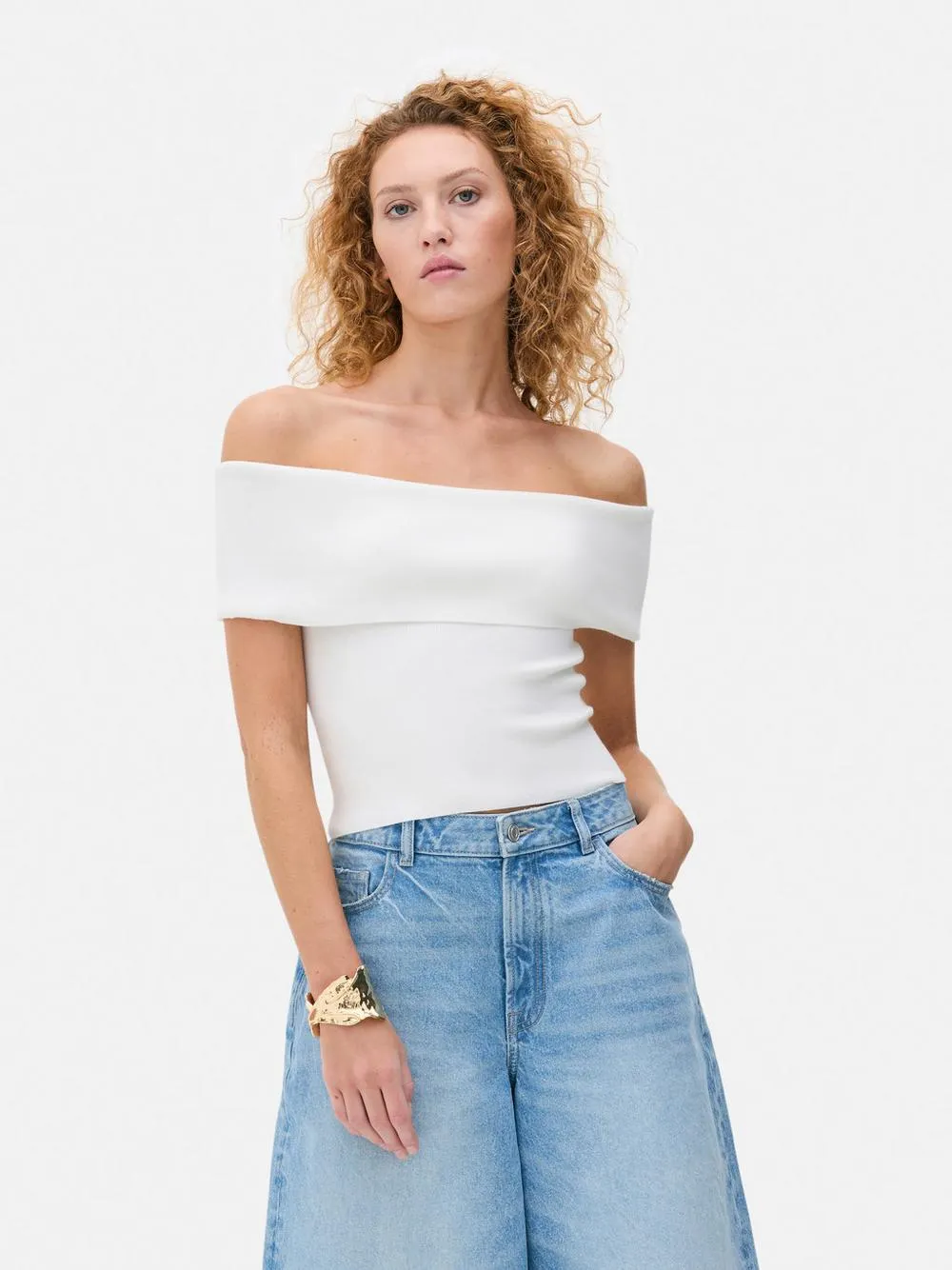 Short Sleeve Bardot Top