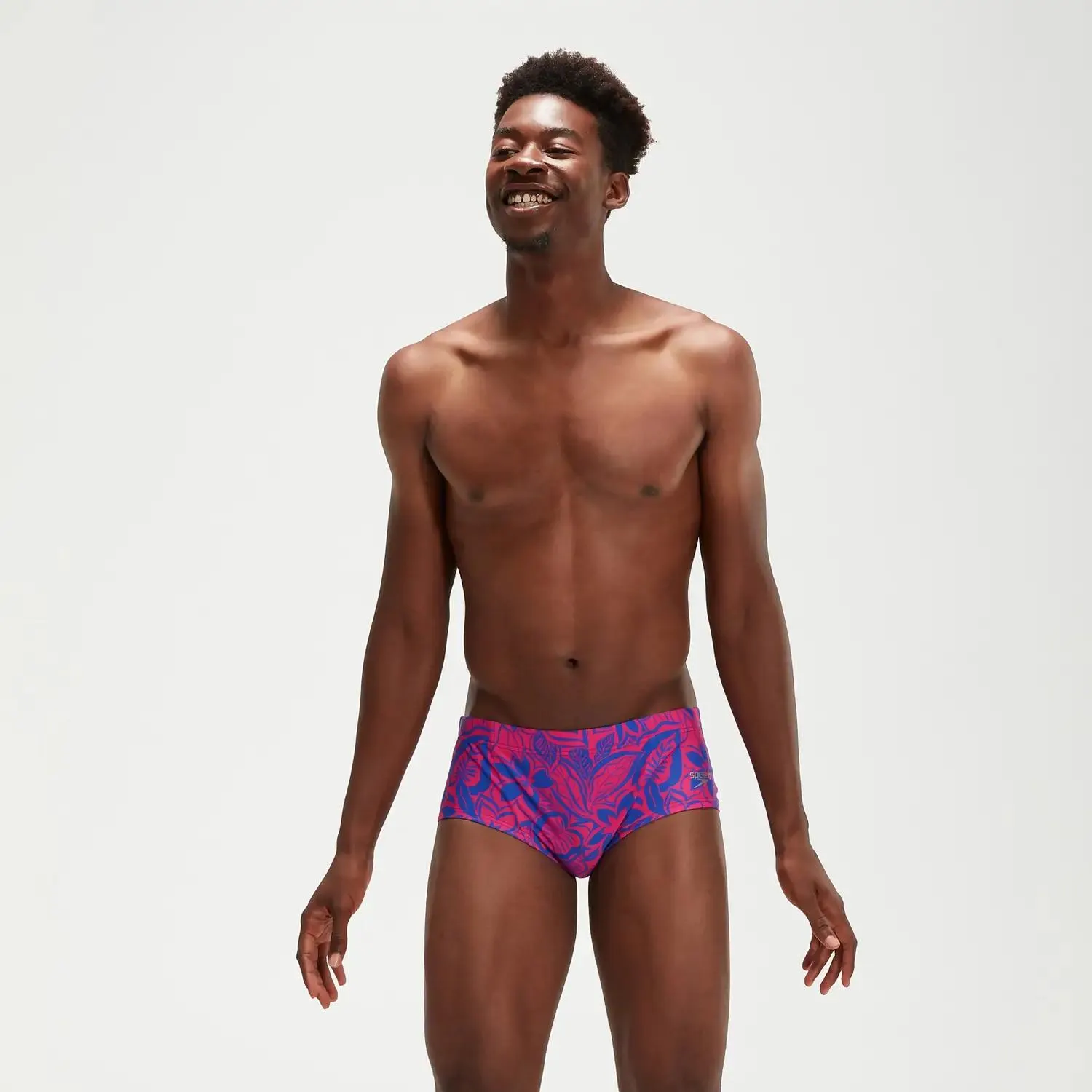 Men's 13.5cm Club Training Bondi Night Floral Brief Blue/Pink