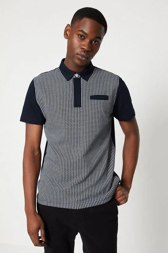 Mono Panelled Puppytooth Polo