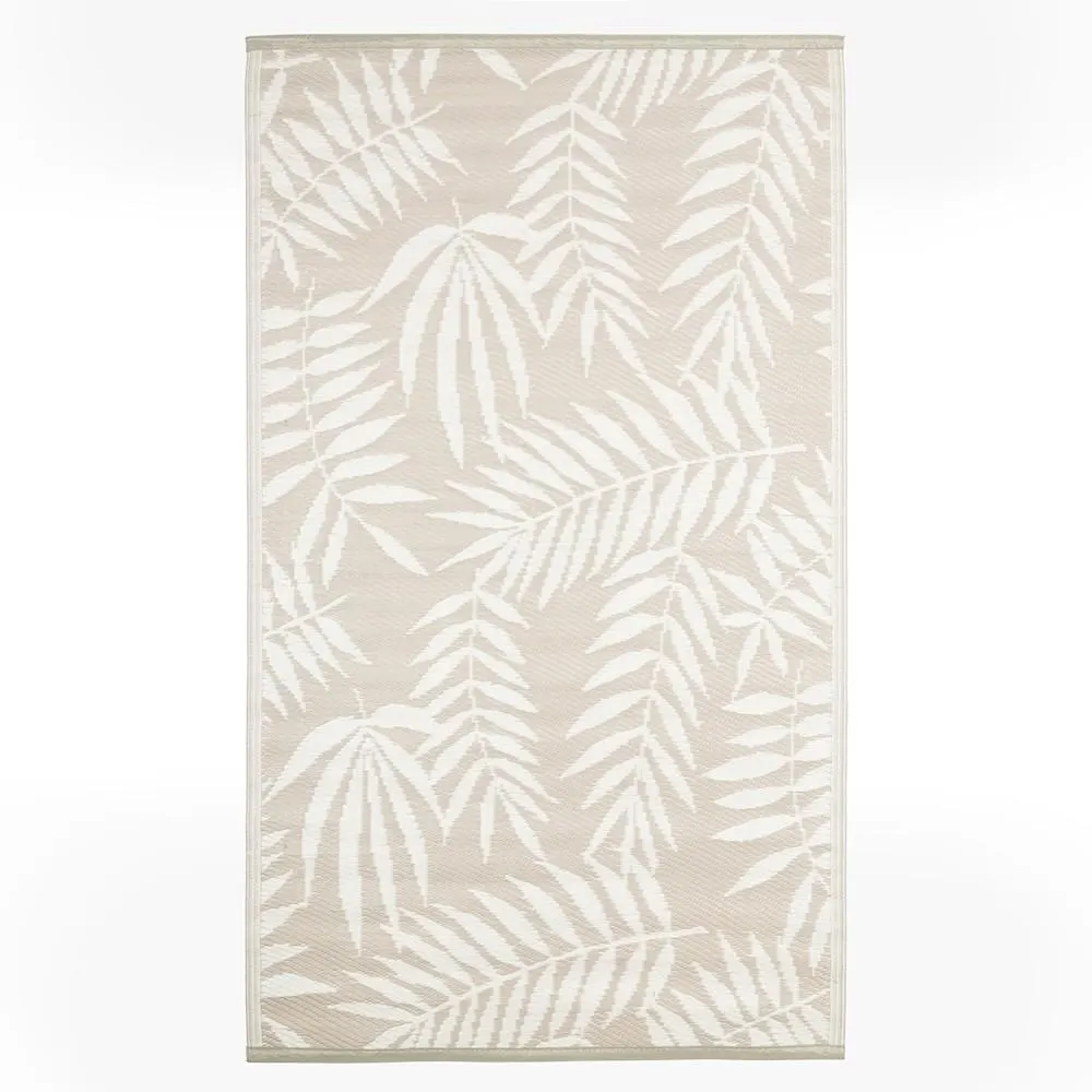 OUTDOOR RUG 90X150 - CREAM FLOWERS