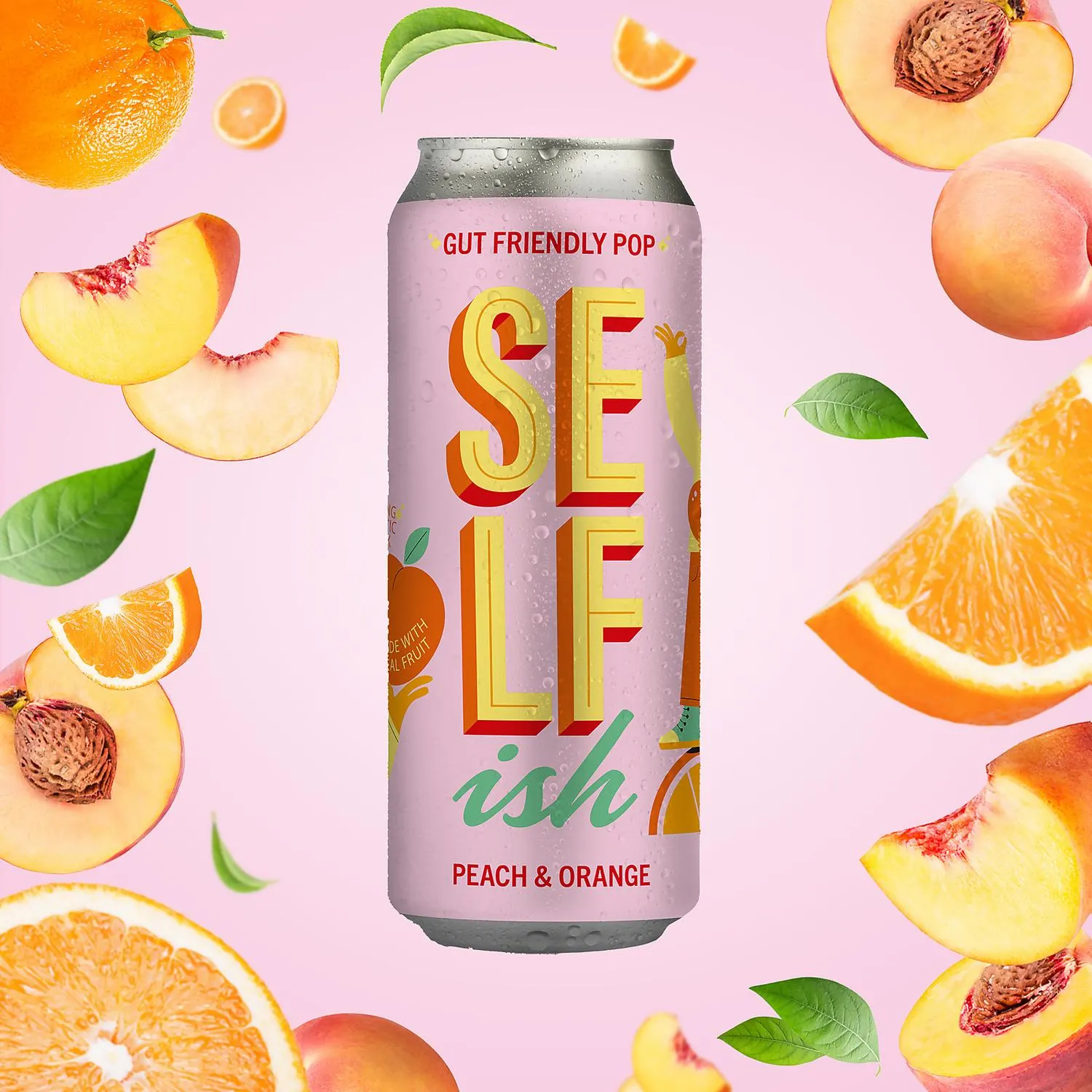 Sparkling Prebiotic Drink – Peach & Orange (12 x 330ml Cans)