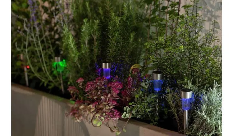 Garden by Sainsbury's Color Changing Solar Marker-Pack of 10