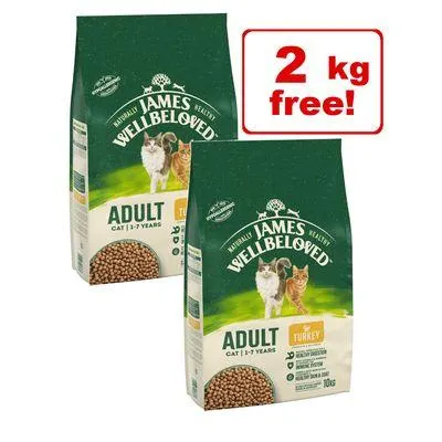 20kg James Wellbeloved Dry Cat Food - 18 + 2kg Free!*