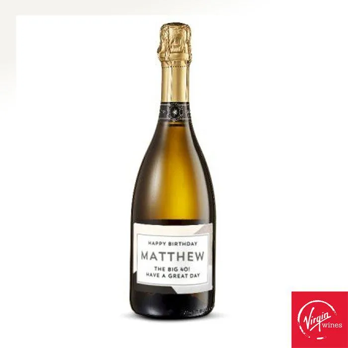 Virgin Wines Personalised Prosecco Happy Birthday 75cl
