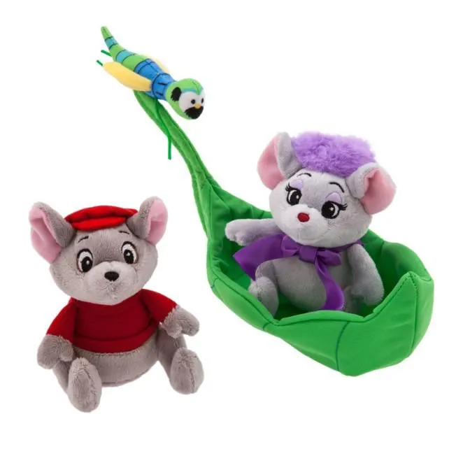 Miss Bianca, Bernard and Evinrude Disney100 Soft Toy Set, The Rescuers