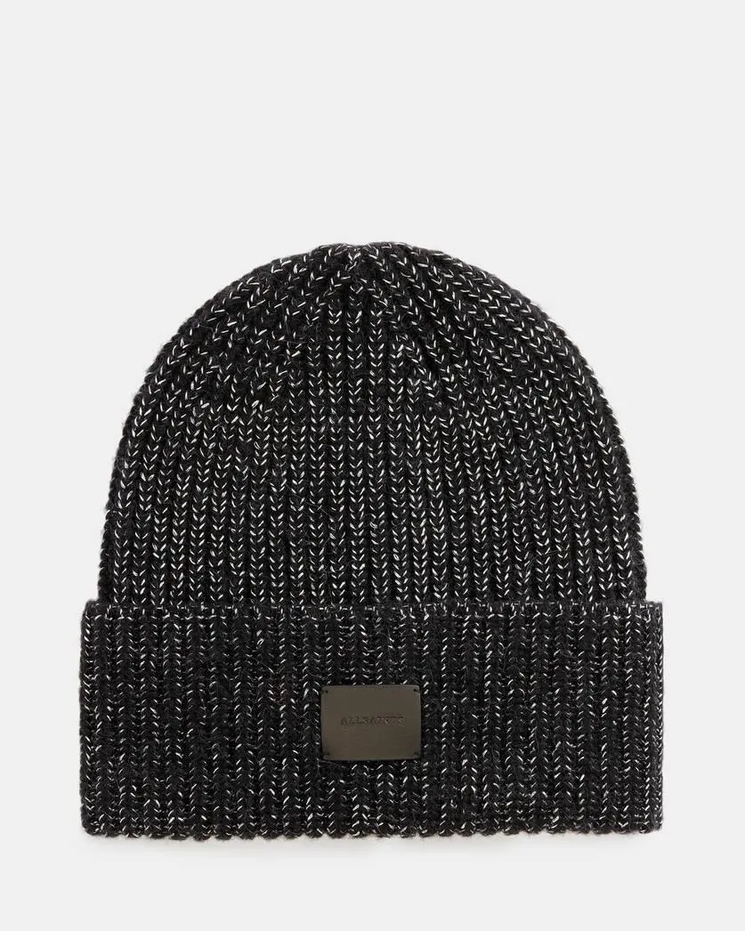 Harper Wool Blend Metallic Ribbed Beanie