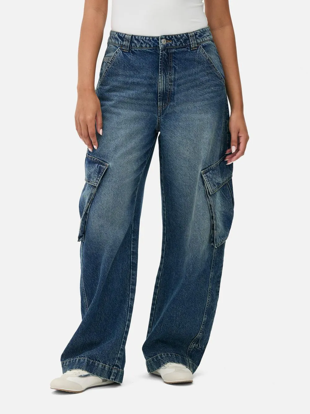 Jeans cargo vestibilità morbida