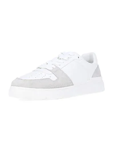 White low top trainers