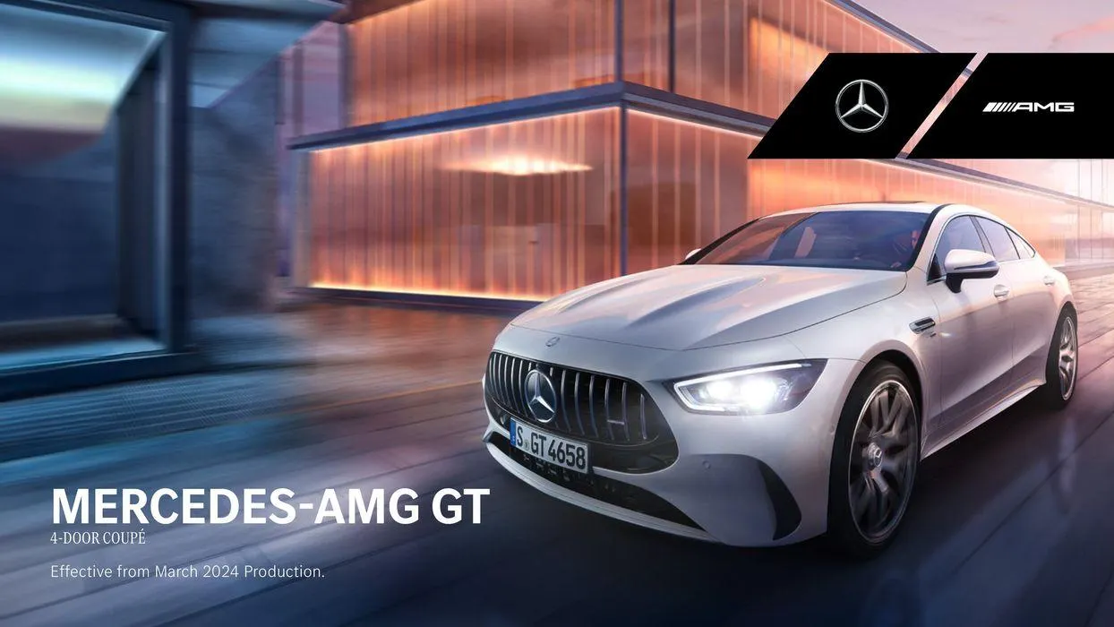 Mercedes-AMG GT 4-Door Coupé from 22 August to 22 August 2025 - Catalogue Page 1