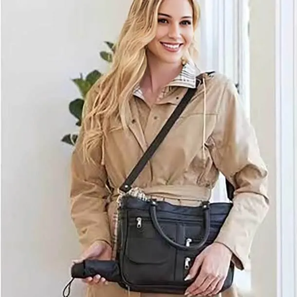 Leather RFID Organiser Umbrella Bag