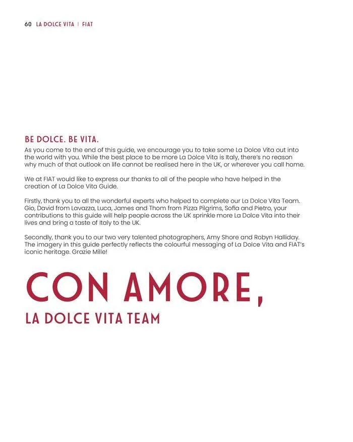 La Dolce Vita Guide from 21 May to 31 December 2024 - Catalogue Page 60