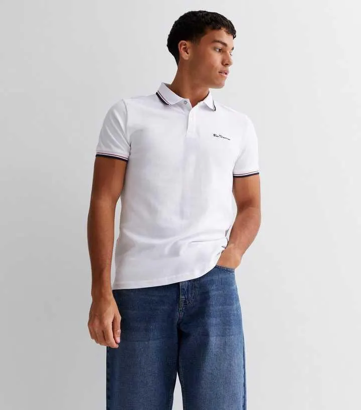 Ben Sherman White Pocket Logo Polo Shirt