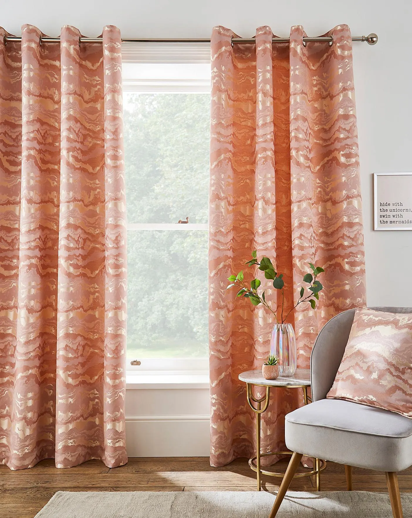 Marble Jacquard Curtains