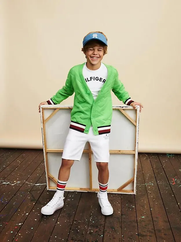 Kids' TH Monogram Denim Cap