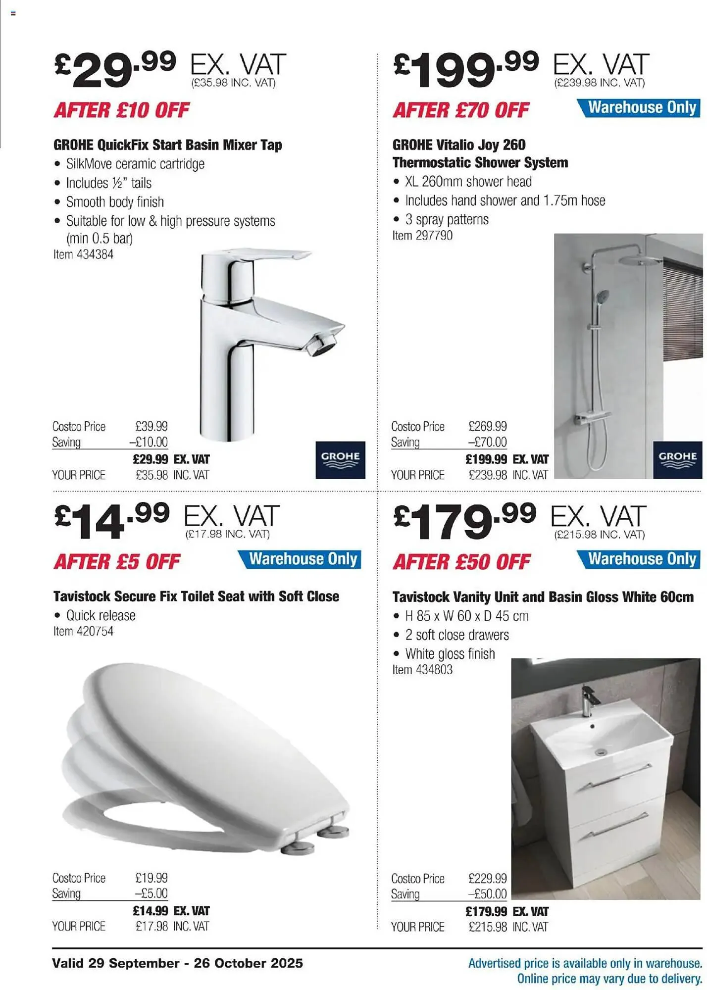 Costco leaflet from 29 September to 26 October 2025 - Catalogue Page 10