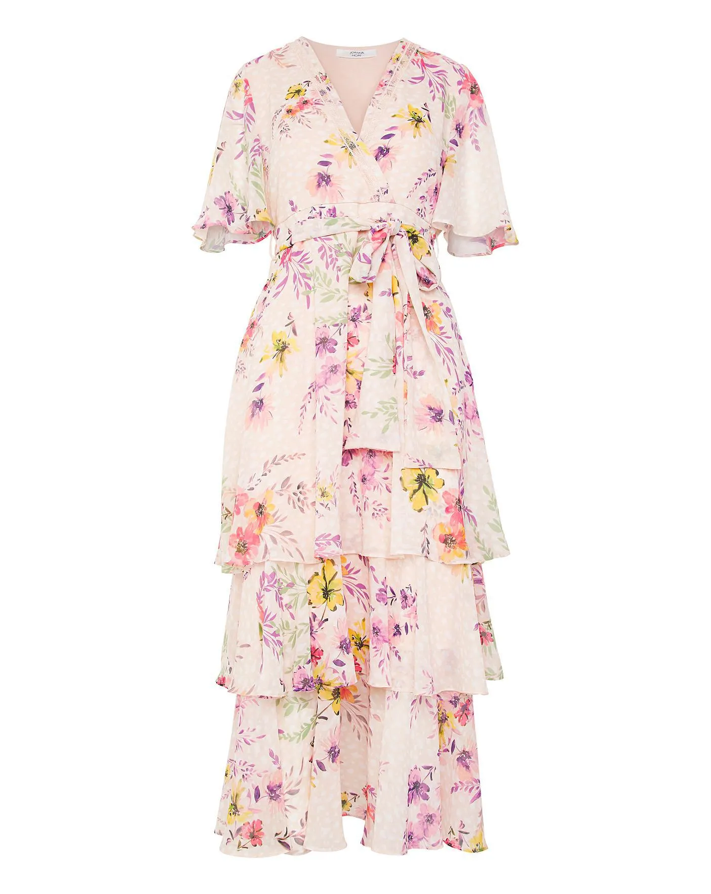 Joanna Hope Tiered Printed Midi Dress