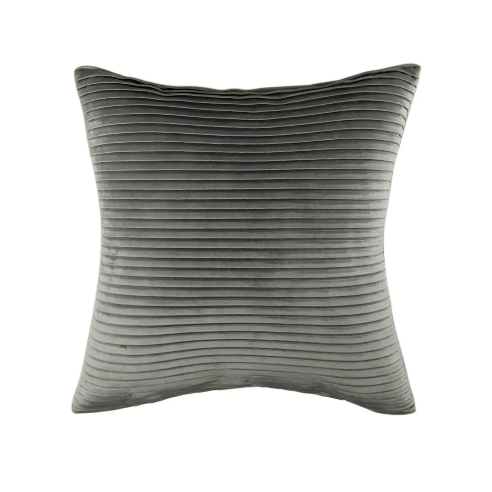 Folded Velvet Cushion - Grey