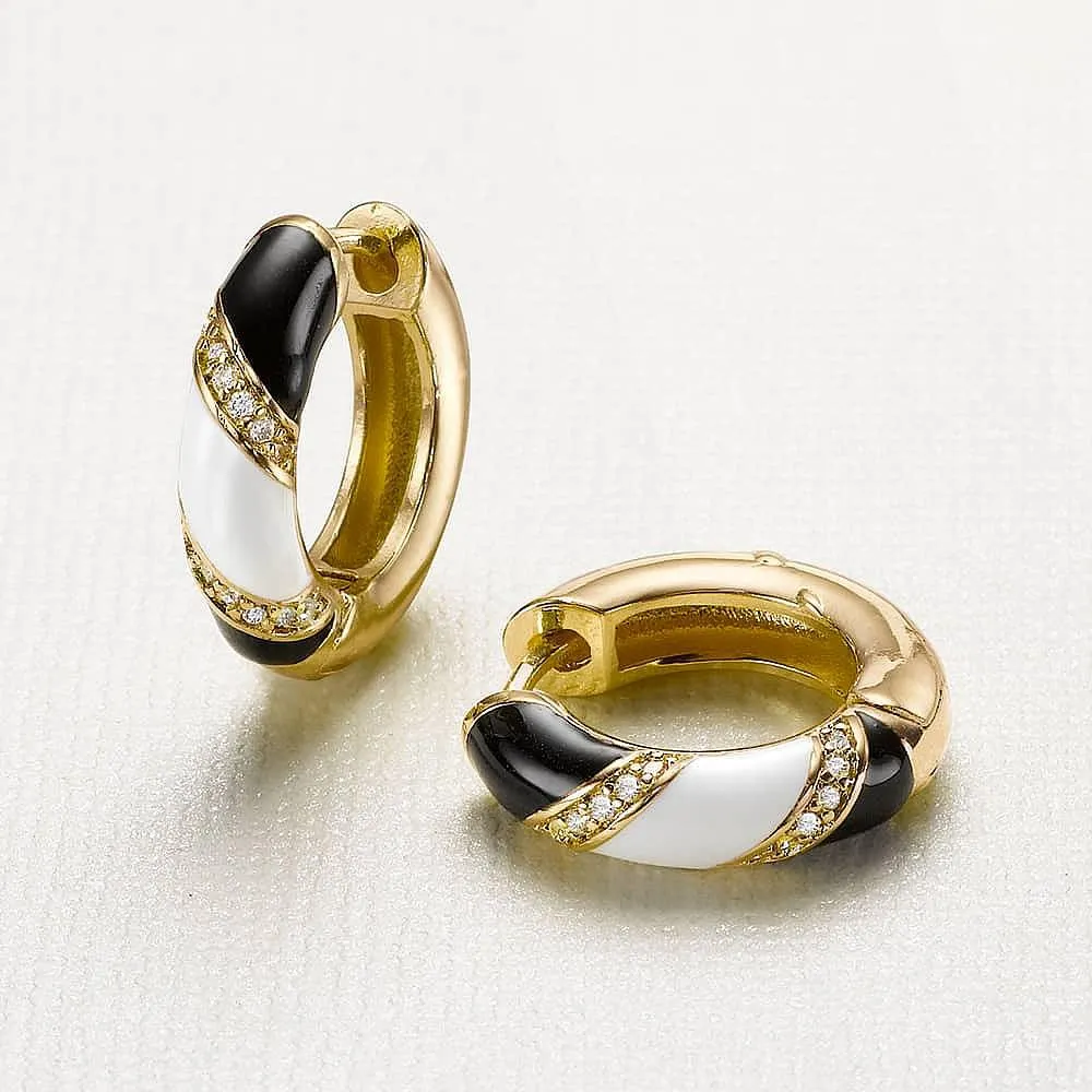 Dainty Duality Hoop Earrings