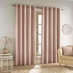 Tyrone Savoy Chenille Pair of Blackout Thermal Eyelet Curtains