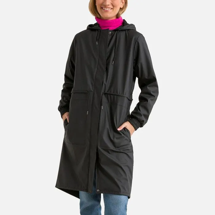 String W Parka Long Windbreaker with Hood