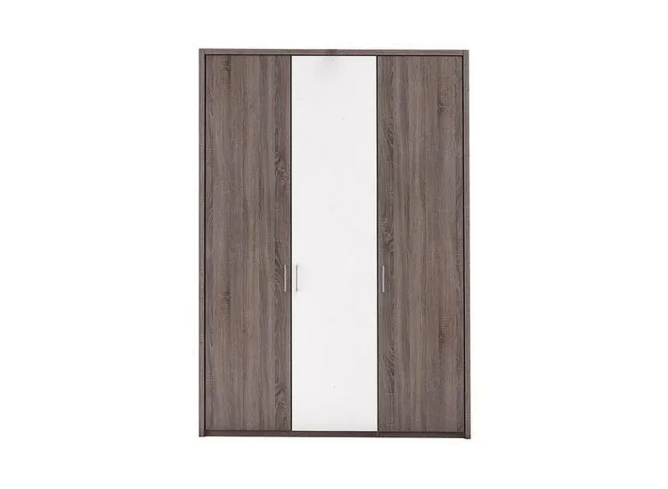 Melbourne 3-Door Hinged Wardrobe - Oak & White