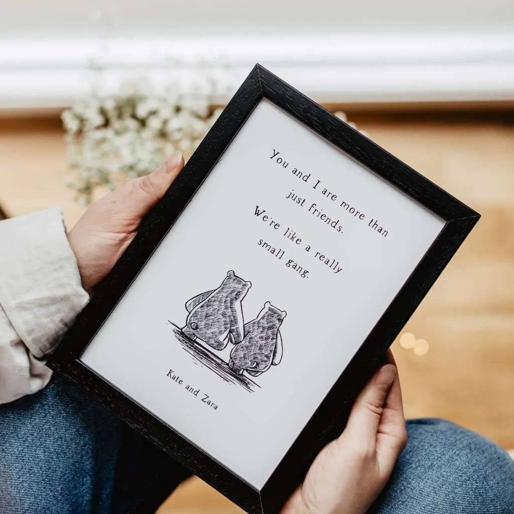 Personalised Small Gang Friendship Print