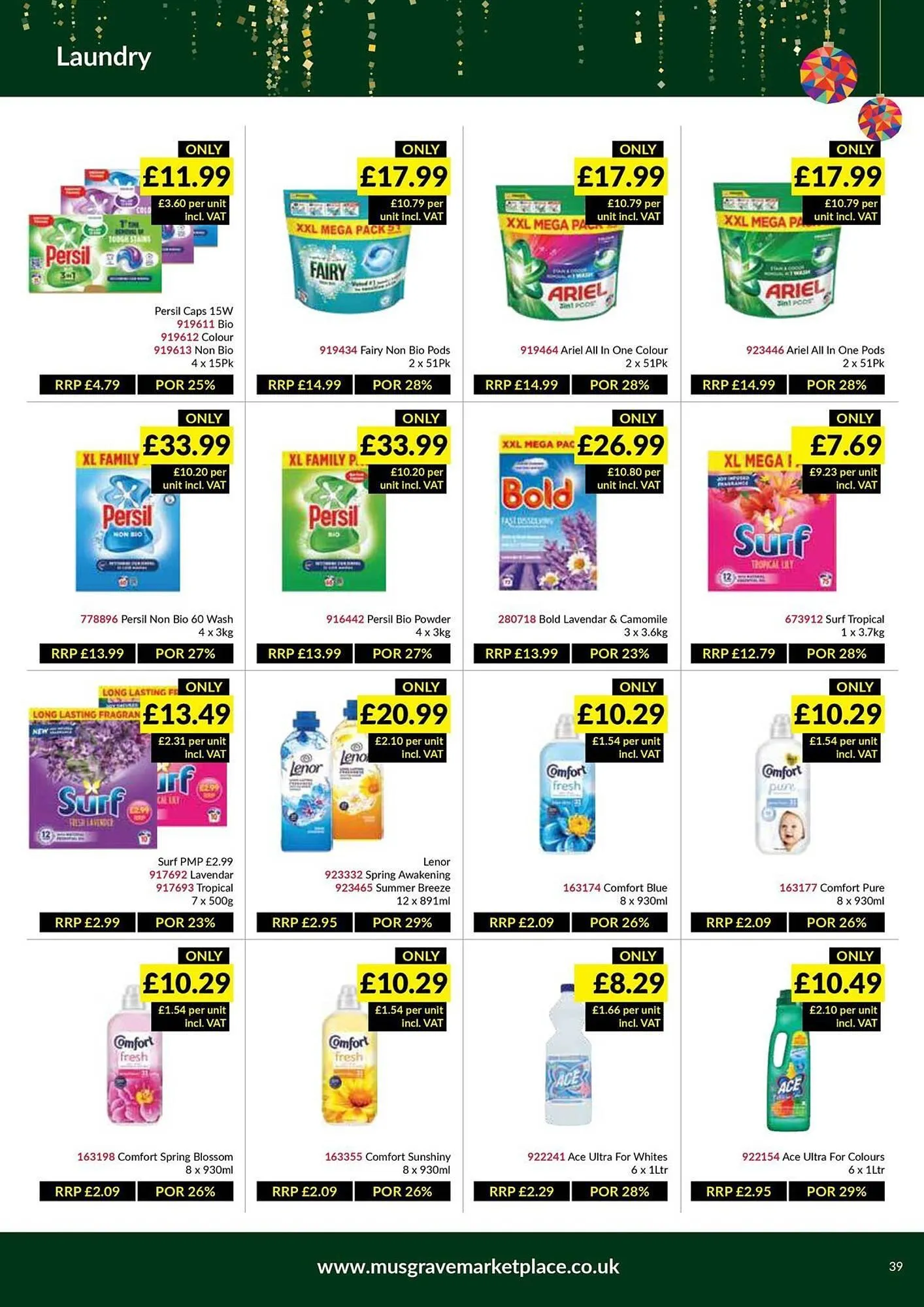 Musgrave MarketPlace leaflet from 8 December to 4 January 2026 - Catalogue Page 39