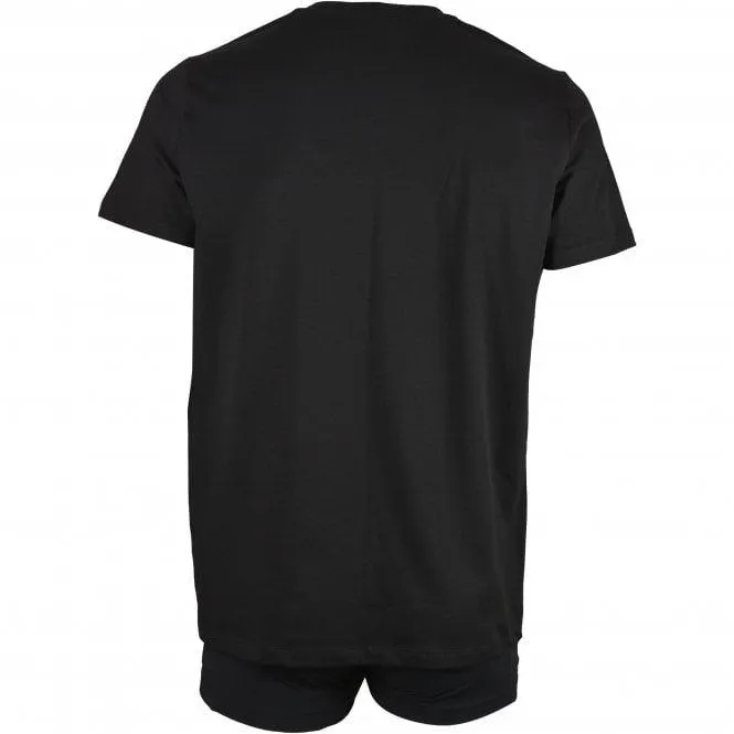 Silver Logo T-Shirt & Boxer Trunk Gift Set, Black