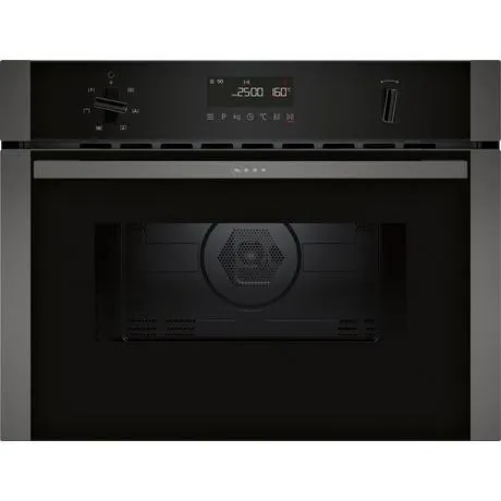 NEFF C1AMG84G0B 44 Litres Built In Microwave Oven with Hot Air - Black with Graphite Trim