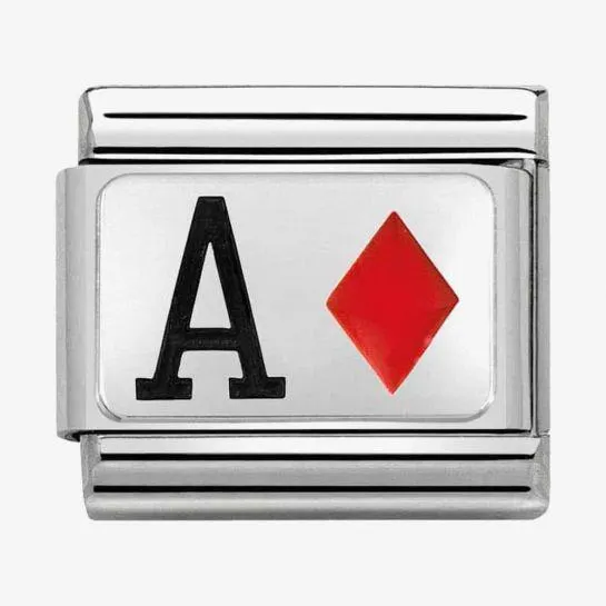 CLASSIC Silvershine Ace of Diamonds Charm