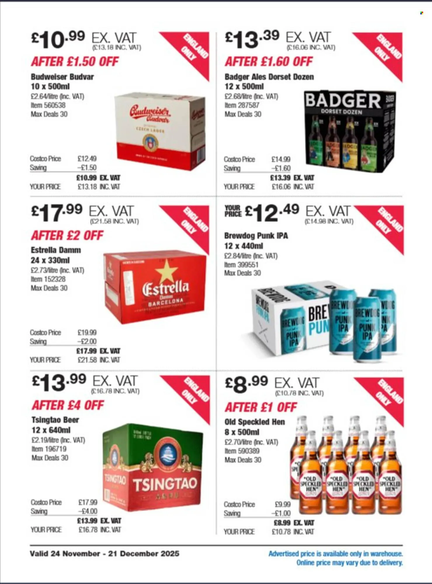 Costco leaflet from 24 November to 21 December 2025 - Catalogue Page 18