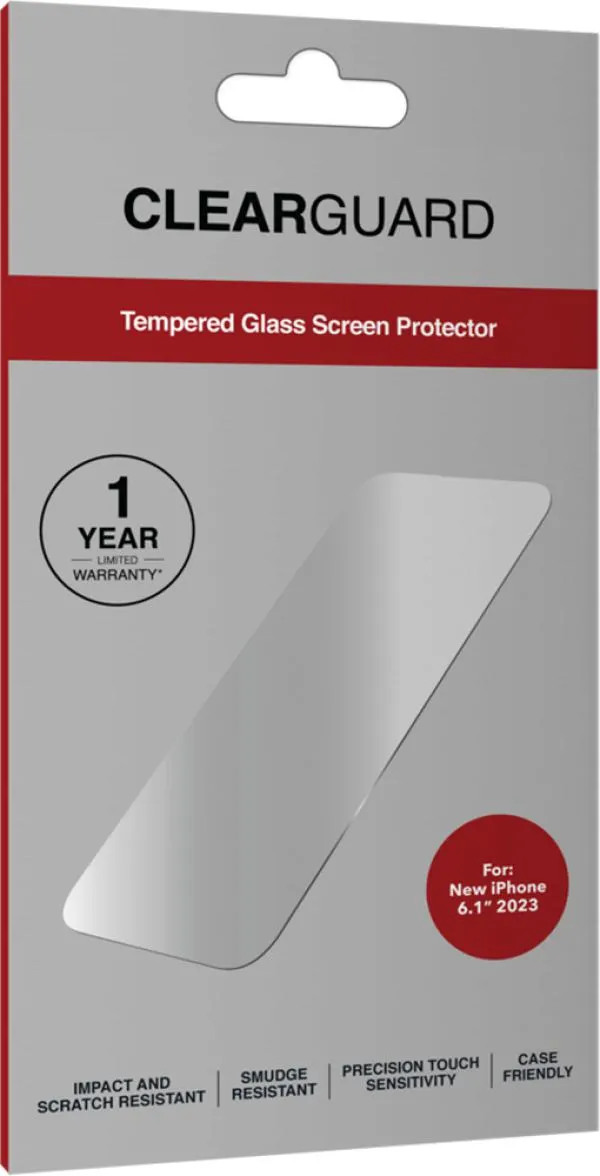ClearGuard Glass Screen Protector for iPhone 15