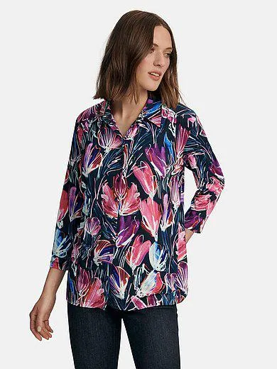 Jersey blouse with 3/4-length sleeves