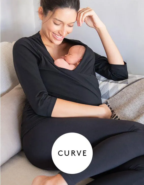 Curve Black Cotton Skin to Skin Top