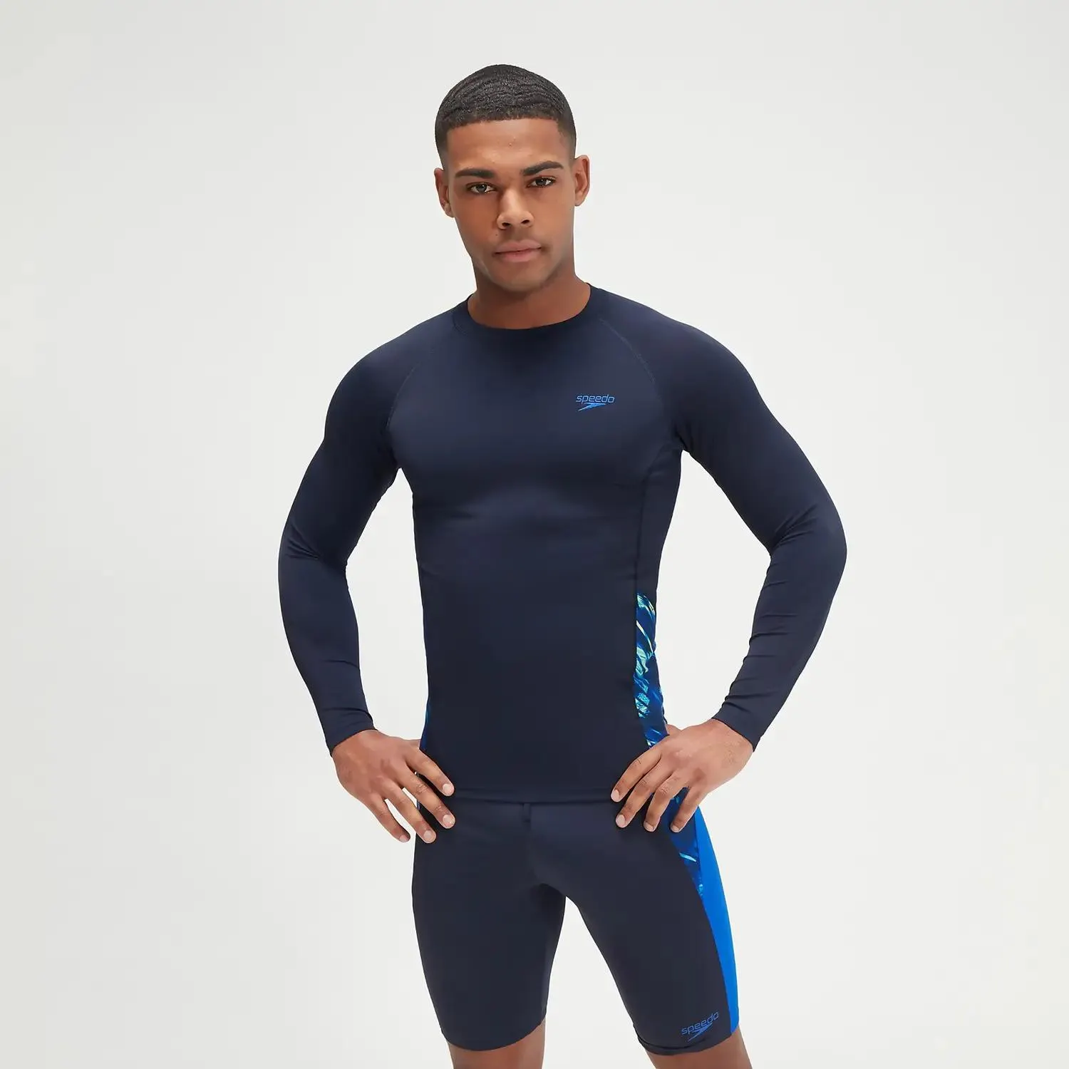 Men's ECO Endurance+ Splice Rash Top Navy/Blue