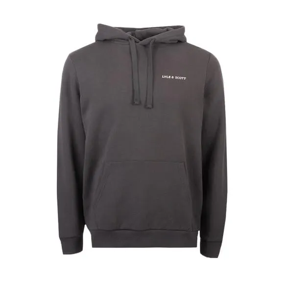 Mens Grey Embroidered Hoodie