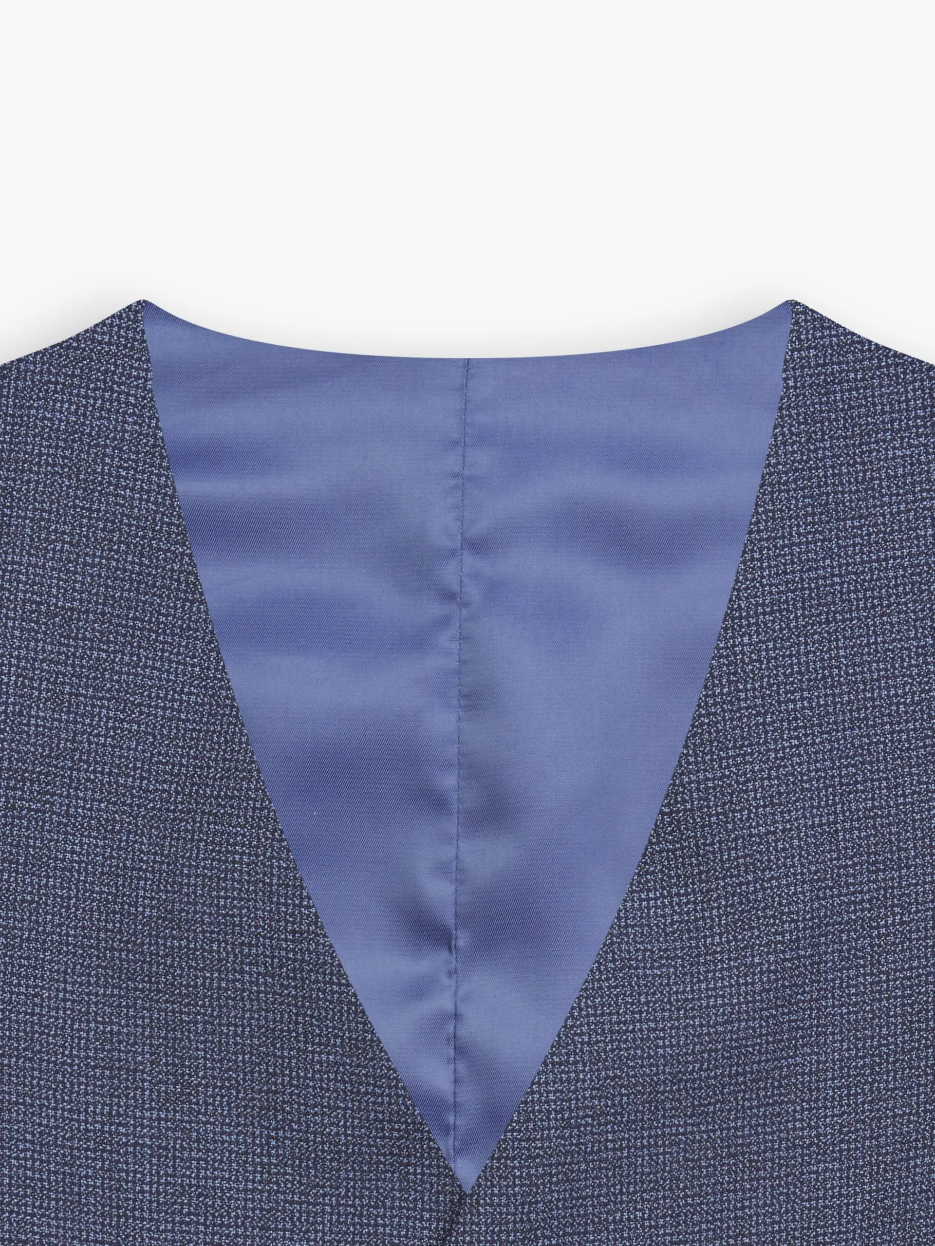 Lovell Infinity Slim Fit Blue Semi Plain Waistcoat