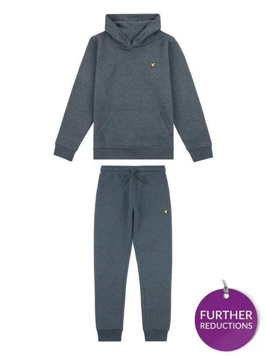 Boys Hoodie And Jog Set - Charcoal Grey Marl