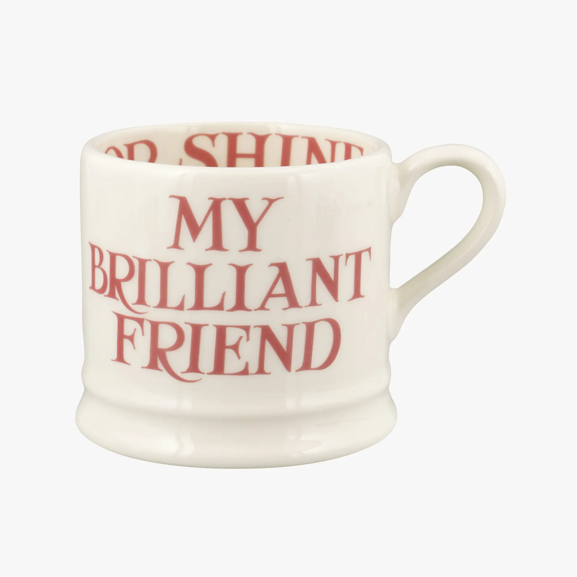 Pink Toast My Brilliant Friend Small Mug