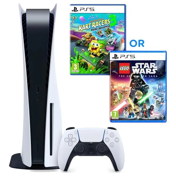 PlayStation 5 Console, LEGO Star Wars OR Nick Kart Racing 3
